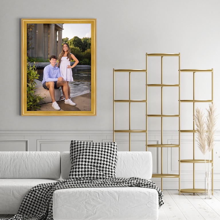 Wall art vs digitals becomes clear when senior portraits are displayed as finished artwork in the home
