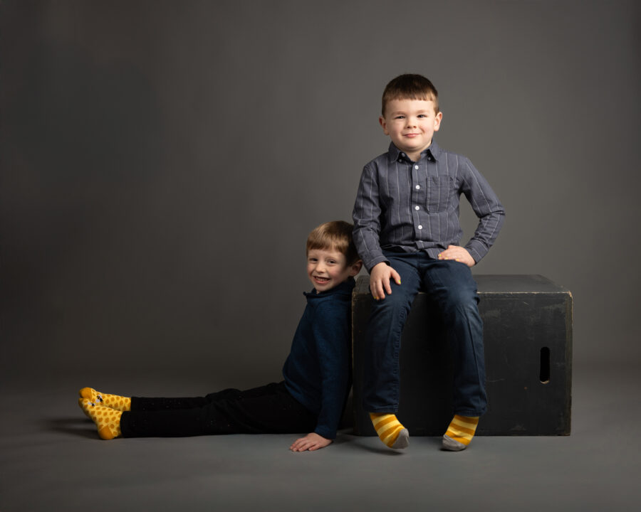 Two brothers in studio