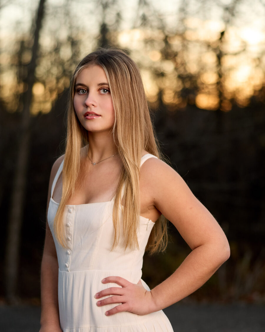 Senior portrait session with professional guidance in Carmel